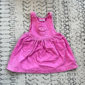 Girls Vtg Just Friends Hot Pink Corduroy Dress Size 6